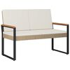vidaXL Banco de exterior 2 -Seater 107 x 61 x 80 cm rat&aacute;n sint&eacute;tico