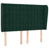 vidaXL Cama box spring colch&oacute;n y LED terciopelo verde oscuro 140x200cm
