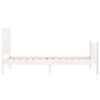 vidaXL Estructura de cama sin colch&oacute;n madera de pino blanca 90x200 cm