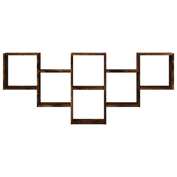 vidaXL Estanter&iacute;a de pared madera ingenier&iacute;a roble ahumado 159x18x66cm