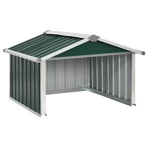 vidaXL Cobertizo para cortac&eacute;sped acero galvanizado verde 92x97x63 cm