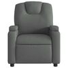 vidaXL Sillón de masaje reclinable de tela gris oscuro