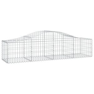 vidaXL Cesta de gaviones forma arco hierro galvanizado 200x50x40/60 cm