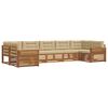 vidaXL Conjunto de sof&aacute;s de exterior con coj&iacute;n 7 pcs Natural y Beige