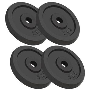 vidaXL Discos de pesas de hierro fundido 4 uds 4x5 kg