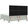vidaXL Cama tipo Box Spring con colch&oacute;n Gris Claro 180 x 200 cm tela
