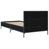 vidaXL Estructura de cama madera de ingenier&iacute;a y metal negro 90x200 cm