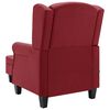 vidaXL Sill&oacute;n de masaje con reposapi&eacute;s tela rojo tinto