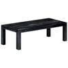 vidaXL Mesa de centro de madera maciza de mango negro 110x50x35 cm