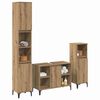 vidaXL Juego de muebles de ba&ntilde;o con estante 3 pcs Roble artesanal