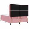 vidaXL Cama tipo Box Spring con colch&oacute;n Rosa 190 x 140 cm Poli&eacute;ster