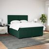 vidaXL Cama box spring con colch&oacute;n terciopelo verde oscuro 180x200 cm