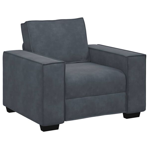 vidaXL Sill&oacute;n de terciopelo gris oscuro 100x78x84 cm