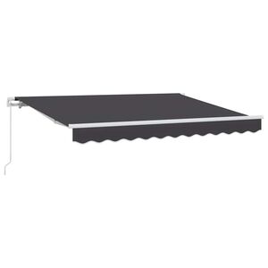 vidaXL Toldo manual 3 x 2 m Gris antracita 100% Poli&eacute;ster