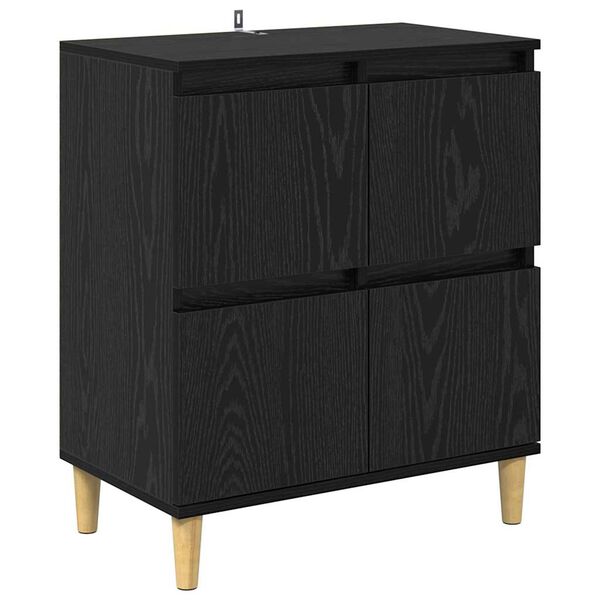 vidaXL Vitrina Roble Negro 60 x 35 x 70 cm Madera contrachapada
