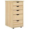vidaXL Armario 34 x 39 x 61,5 cm Madera de Pino Macizo Marr&oacute;n