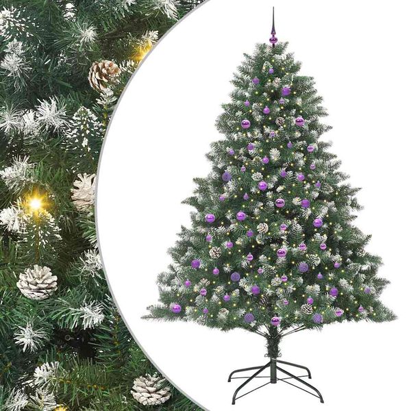 vidaXL &Aacute;rbol de Navidad artificial Verde 240 cm PVC, Pl&aacute;stico y Acero