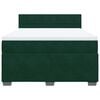 vidaXL Cama box spring con colch&oacute;n terciopelo verde oscuro 140x200 cm