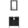 vidaXL Juego de muebles de ba&ntilde;o 4 pcs Roble negro Madera contrachapada