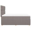 vidaXL Cama box spring con colch&oacute;n tela gris taupe 140x200 cm