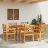vidaXL Conjunto de Comedor de Jard&iacute;n 7 pcs Marr&oacute;n
