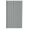 vidaXL Panel de techo 12 pcs Gris 80 x 45 cm Acero galvanizado