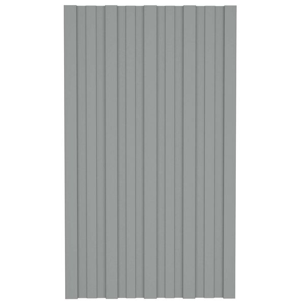 vidaXL Panel de techo 12 pcs Gris 80 x 45 cm Acero galvanizado