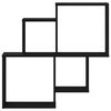vidaXL Estante de pared con estante Roble Negro 80 x 15 x 78,5 cm