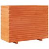 vidaXL Jardinera madera maciza de pino marr&oacute;n cera 90x40x72 cm