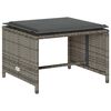 vidaXL Set de muebles de jard&iacute;n 5 pzas y cojines apilables gris