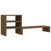 vidaXL Soporte para monitor madera maciza pino marr&oacute;n miel 81x20x30 cm