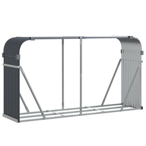 vidaXL Le&ntilde;ero de acero galvanizado gris antracita 180x45x100 cm