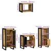 vidaXL Juego de muebles de ba&ntilde;o con caj&oacute;n 4 pcs Madera de mango maciza