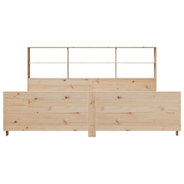 vidaXL Estructura de cama sin colch&oacute;n madera maciza de pino 180x200 cm