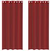 vidaXL Cortinas de gasa con ojales 2 uds rojo vino