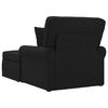 vidaXL Chaise Lounge con Falda con coj&iacute;n Negro 91 x 157 x 91 cm tela