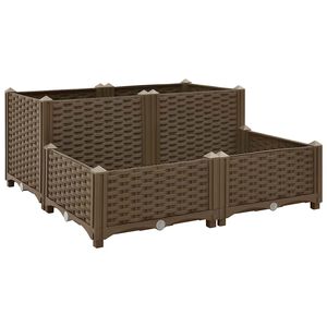 vidaXL Arriate 80x80x38 cm polipropileno