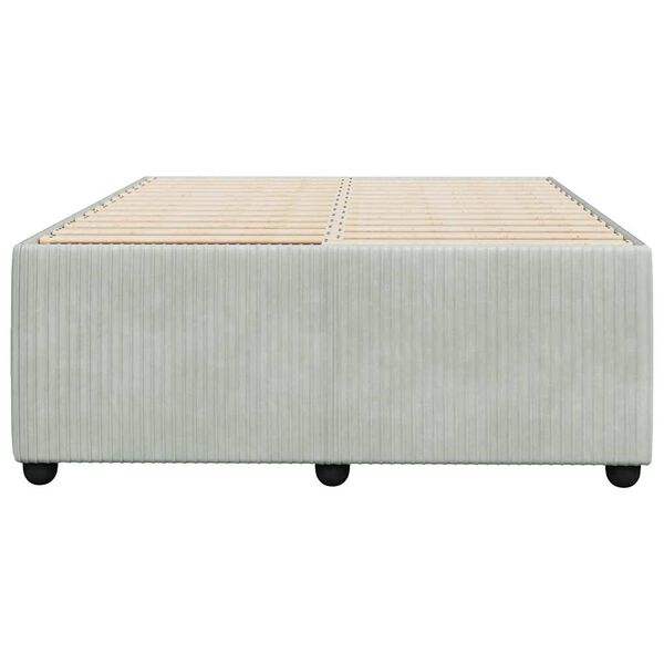 vidaXL Estructura de cama sin colch&oacute;n terciopelo gris claro 120x200 cm