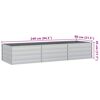 vidaXL Arriate de acero galvanizado plateado 240x80x45 cm