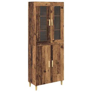 vidaXL Aparador alto Madera envejecida 69,5 x 34 x 180 cm