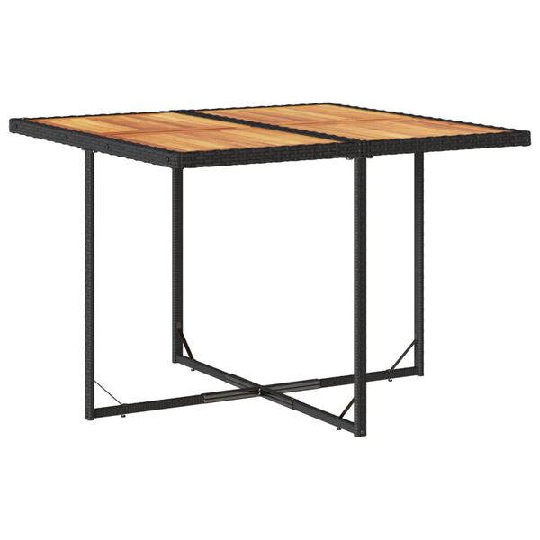 vidaXL Set de muebles jard&iacute;n 5 pzas con cojines rat&aacute;n sint&eacute;tico negro