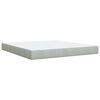 vidaXL Cama box spring con colchón terciopelo gris claro 180x200 cm