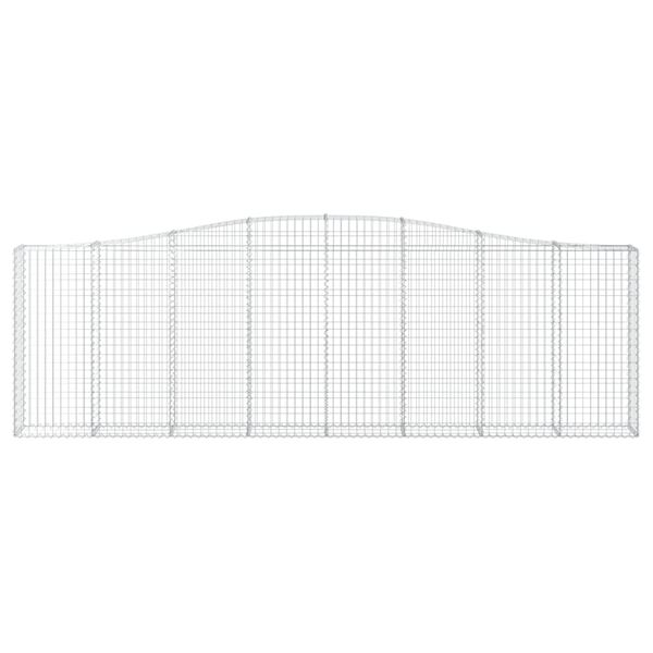 vidaXL Cestas de gaviones 4 uds forma de arco hierro 400x30x120/140 cm