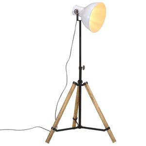 vidaXL L&aacute;mpara de pie blanco 25 W E27 75x75x90-150 cm