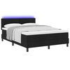 vidaXL Cama tipo Box Spring con colch&oacute;n Negro 140 x 190 cm tela