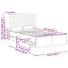 vidaXL Estructura de cama Gris Sonoma 120 x 190 cm Madera Ingenieril