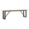 vidaXL Mesa de centro marco O madera maciza pino y acero 160x40x45 cm
