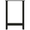 vidaXL Patas para mesa de comedor negras (2 unidades, 50 x 72-73 cm, acero)