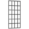 vidaXL Puerta corredera ESG vidrio y aluminio negra 90x205 cm