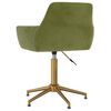 vidaXL Sillas de comedor giratorias 2 unidades terciopelo verde claro